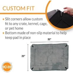 K&H Pet Products Memory Foam Dog Crate Pad, Gray -Dog Supplies Shop 100545 PT1. AC SS1800 V1629841288