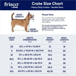 Frisco Heavy Duty Fold & Carry Double Door Collapsible Wire Dog Crate -Dog Supplies Shop 109789 PT2. AC SS1800 V1672870100