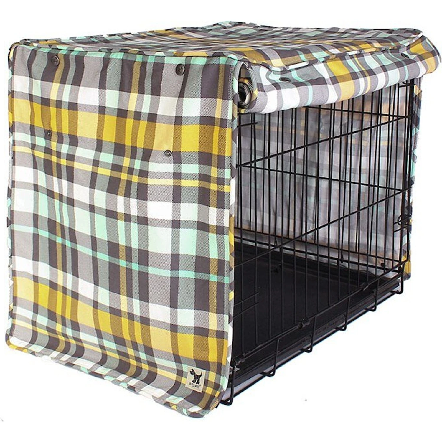 Molly Mutt Dog Crate Cover, Northwestern Girls, Plaid 4 Molly Mutt Dog Crate Cover, Northwestern Girls, Plaid - Image 2