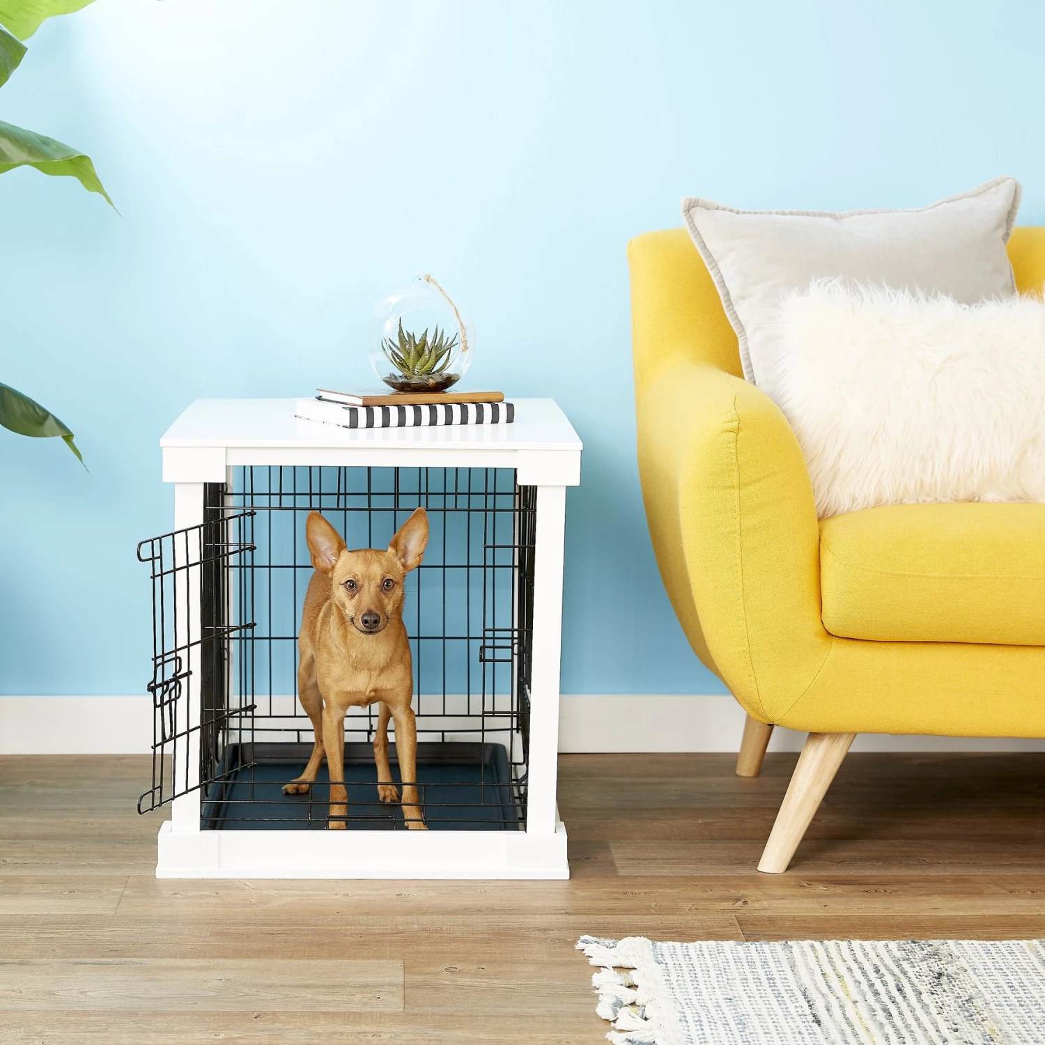 Merry Products Double Door Furniture Style Dog Crate & End Table 3 Merry Products Double Door Furniture Style Dog Crate & End Table