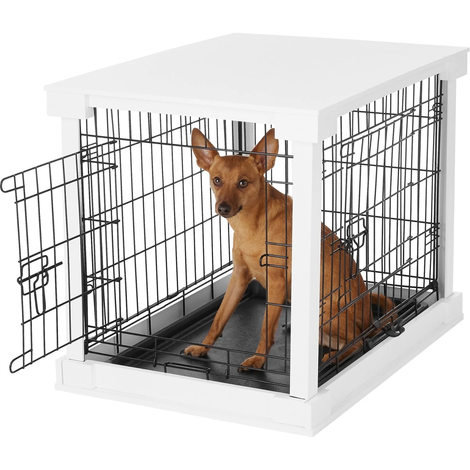 Merry Products Double Door Furniture Style Dog Crate & End Table 5 Merry Products Double Door Furniture Style Dog Crate & End Table - Image 3