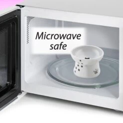 Necoichi Ceramic Elevated Cat Food Bowl, White Paw Print -Dog Supplies Shop 118993 PT5. AC SS1800 V1674730089