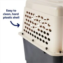 Frisco Plastic Dog & Cat Kennel, Almond & Black -Dog Supplies Shop 120138 PT3. AC SS1800 V1667228948