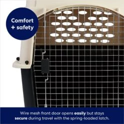 Frisco Plastic Dog & Cat Kennel, Almond & Black -Dog Supplies Shop 120138 PT4. AC SS1800 V1667229308