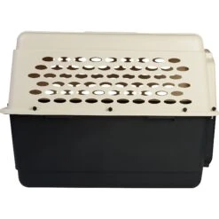 Frisco Plastic Dog & Cat Kennel, Almond & Black -Dog Supplies Shop 120138 PT5. AC SS1800 V1554383939