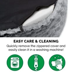 FurHaven Ultra Plush Oval Bolster Cat & Dog Bed With Removable Cover 16 FurHaven Ultra Plush Oval Bolster Cat & Dog Bed With Removable Cover -Dog Supplies Shop 123326 PT5. AC SS1800 V1693936005