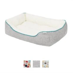 Frisco Sherpa Rectangular Bolster Cat & Dog Bed -Dog Supplies Shop 144851 PT2. AC SS1800 V1566404560