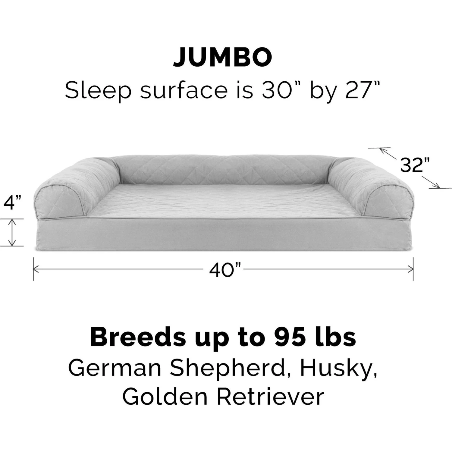 FurHaven Quilted Orthopedic Sofa Cat & Dog Bed With Removable Cover 7 FurHaven Quilted Orthopedic Sofa Cat & Dog Bed With Removable Cover - Image 5