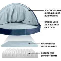 FurHaven Microvelvet Snuggery Orthopedic Cat & Dog Bed With Removable Cover -Dog Supplies Shop 145029 PT3. AC SS1800 V1693918818