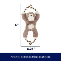 Frisco Monkey Plush With Rope Squeaky Dog Toy -Dog Supplies Shop 147067 PT1. AC SS1800 V1674080695