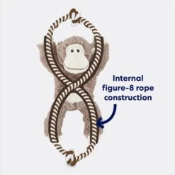 Frisco Monkey Plush With Rope Squeaky Dog Toy -Dog Supplies Shop 147067 PT2. AC SS1800 V1678723896