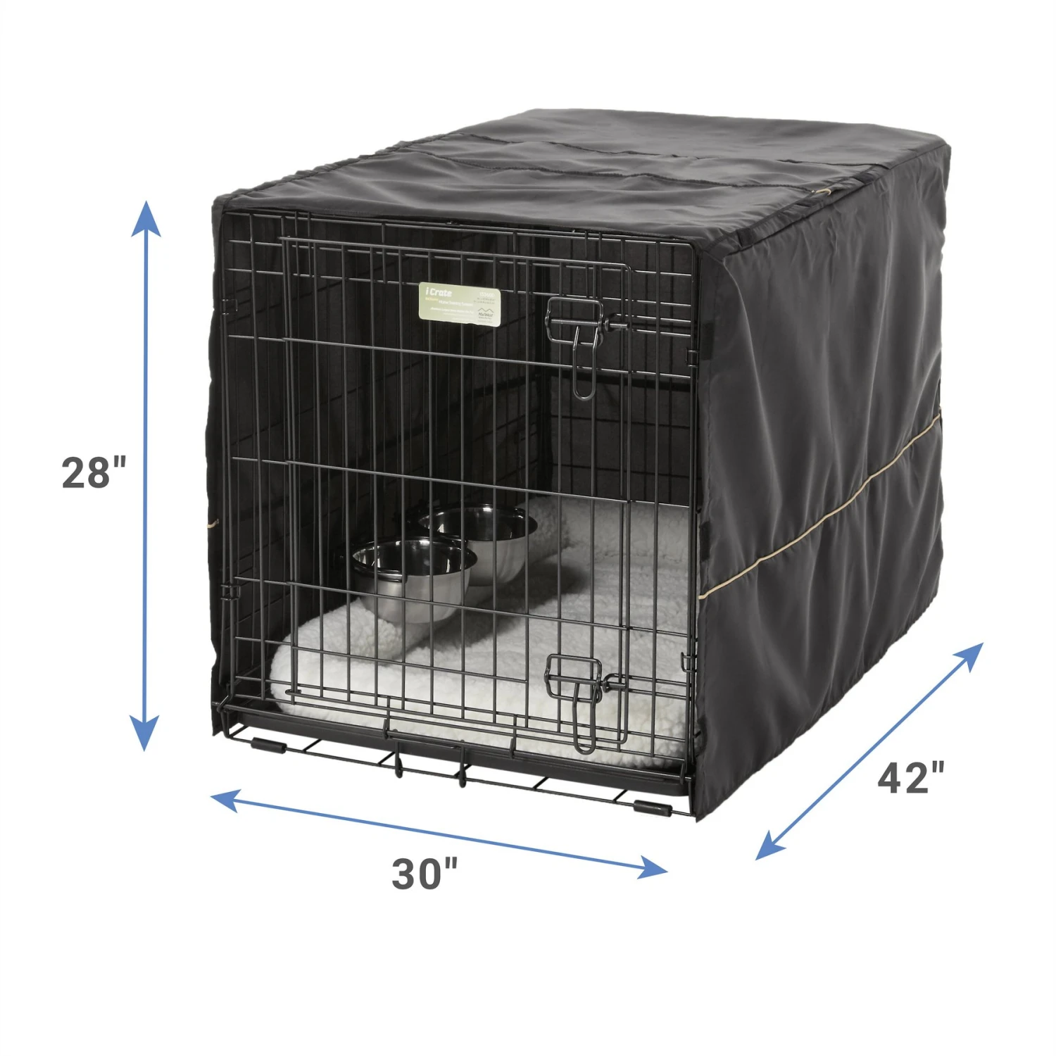 MidWest ICrate Double Door Collapsible Wire Dog Crate Kit 5 MidWest ICrate Double Door Collapsible Wire Dog Crate Kit - Image 3