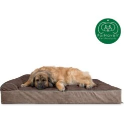 FurHaven Quilted Goliath Chaise Bolster Dog Bed With Removable Cover -Dog Supplies Shop 152602 PT3. AC SS1800 V1597082467