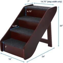 Frisco Deluxe Foldable Wooden Carpeted Cat & Dog Stairs -Dog Supplies Shop 156781 PT3. AC SS1800 V1569621868