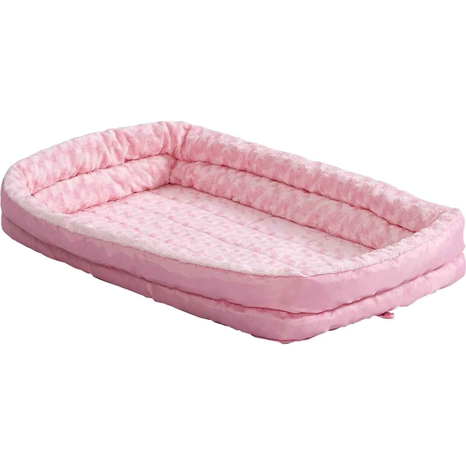 MidWest Quiet Time Fashion Plush Double Bolster Dog Crate Mat 3 MidWest Quiet Time Fashion Plush Double Bolster Dog Crate Mat