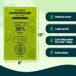 The Original Poop Bags USDA Biobased Bulk Roll, Green, Large, 300 Count -Dog Supplies Shop 173551 PT1. AC SS1800 V1695135186