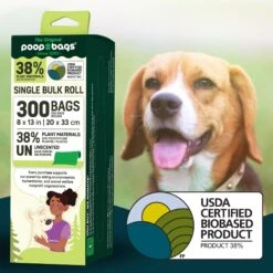 The Original Poop Bags USDA Biobased Bulk Roll, Green, Large, 300 Count -Dog Supplies Shop 173551 PT2. AC SS1800 V1695136846