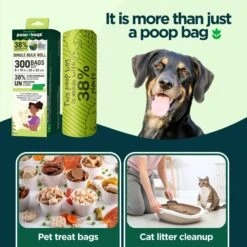 The Original Poop Bags USDA Biobased Bulk Roll, Green, Large, 300 Count -Dog Supplies Shop 173551 PT3. AC SS1800 V1695136205