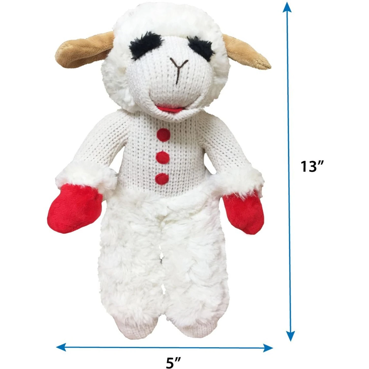 Multipet Standing Lamb Chop Squeaky Plush Dog Toy 4 Multipet Standing Lamb Chop Squeaky Plush Dog Toy - Image 2