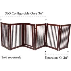 Primetime Petz 360 Configurable Gate Extension Kit, Walnut -Dog Supplies Shop 175891 PT2. AC SS1800 V1569026665