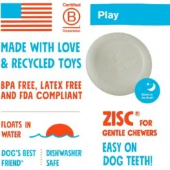 West Paw Zogoflex Glow Zisc Flying Disc Dog Toy -Dog Supplies Shop 176440 PT3. AC SS1800 V1629323472