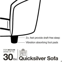Enchanted Home Pet Quicksilver Sofa Cat & Dog Bed With Removable Cover, Medium, Silver -Dog Supplies Shop 180292 PT4. AC SS1800 V1563226043