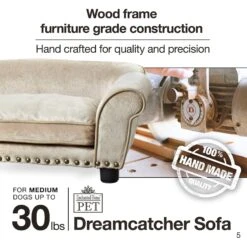 Enchanted Home Pet Dreamcatcher Sofa Cat & Dog Bed With Removable Cover, Caramel, Medium -Dog Supplies Shop 180294 PT6. AC SS1800 V1563226044