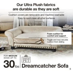 Enchanted Home Pet Dreamcatcher Sofa Cat & Dog Bed With Removable Cover, Caramel, Medium -Dog Supplies Shop 180294 PT7. AC SS1800 V1563226049