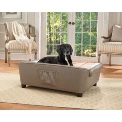 Enchanted Home Pet Rockwell Sofa Dog Bed With Removable Cover, Large, Pewter -Dog Supplies Shop 180298 PT2. AC SS1800 V1563226358