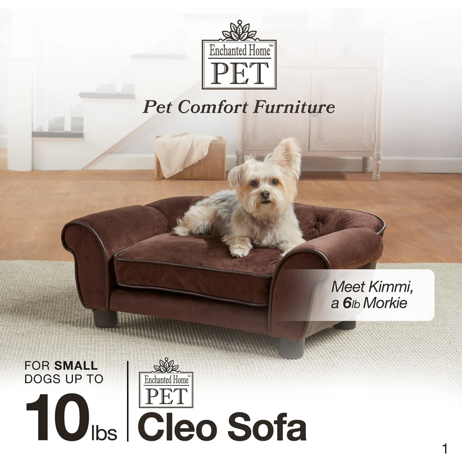 Enchanted Home Pet Cleo Sofa Cat & Dog Bed With Removable Cover, Small 7 Enchanted Home Pet Cleo Sofa Cat & Dog Bed With Removable Cover, Small - Image 5