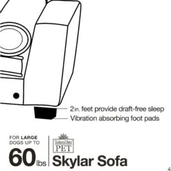 Enchanted Home Pet Skylar Sofa Dog Bed With Removable Cover, Large -Dog Supplies Shop 180310 PT7. AC SS1800 V1563226621