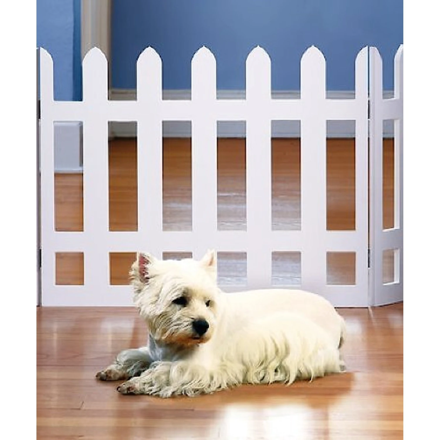 Etna Picket Fence Adjustable Pet Gate, White 3 Etna Picket Fence Adjustable Pet Gate, White