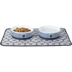 Bone Dry Striped Non-Skid Ceramic Dog & Cat Bowl Set -Dog Supplies Shop 185464 PT2. AC SS1800 V1599196873