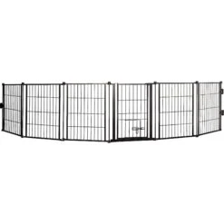 Carlson Pet Products Weatherproof Outdoor Super Wide Dog Gate, Black -Dog Supplies Shop 192019 PT2. AC SS1800 V1572018190