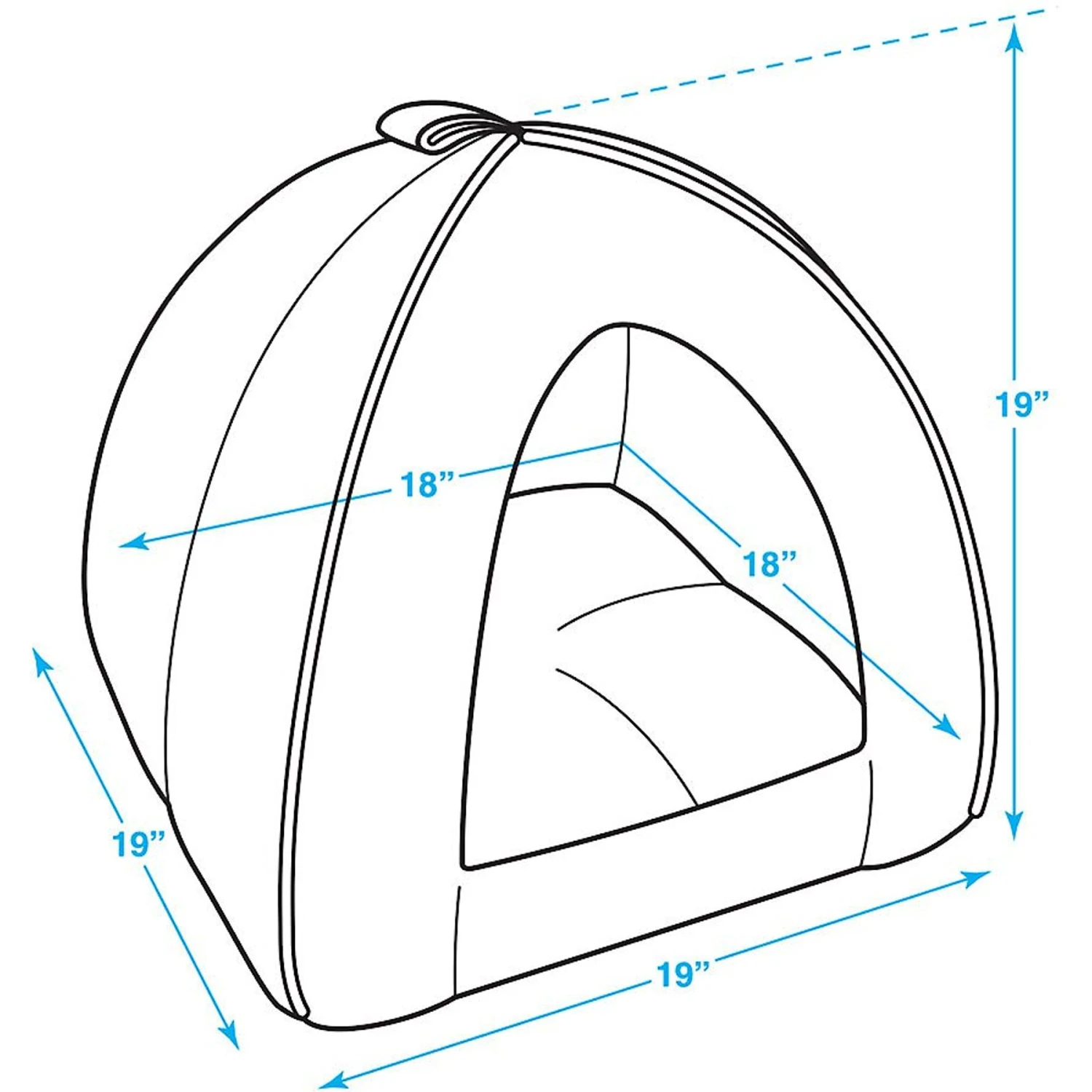 Best Pet Supplies Linen Tent Covered Cat & Dog Bed 6 Best Pet Supplies Linen Tent Covered Cat & Dog Bed - Image 4