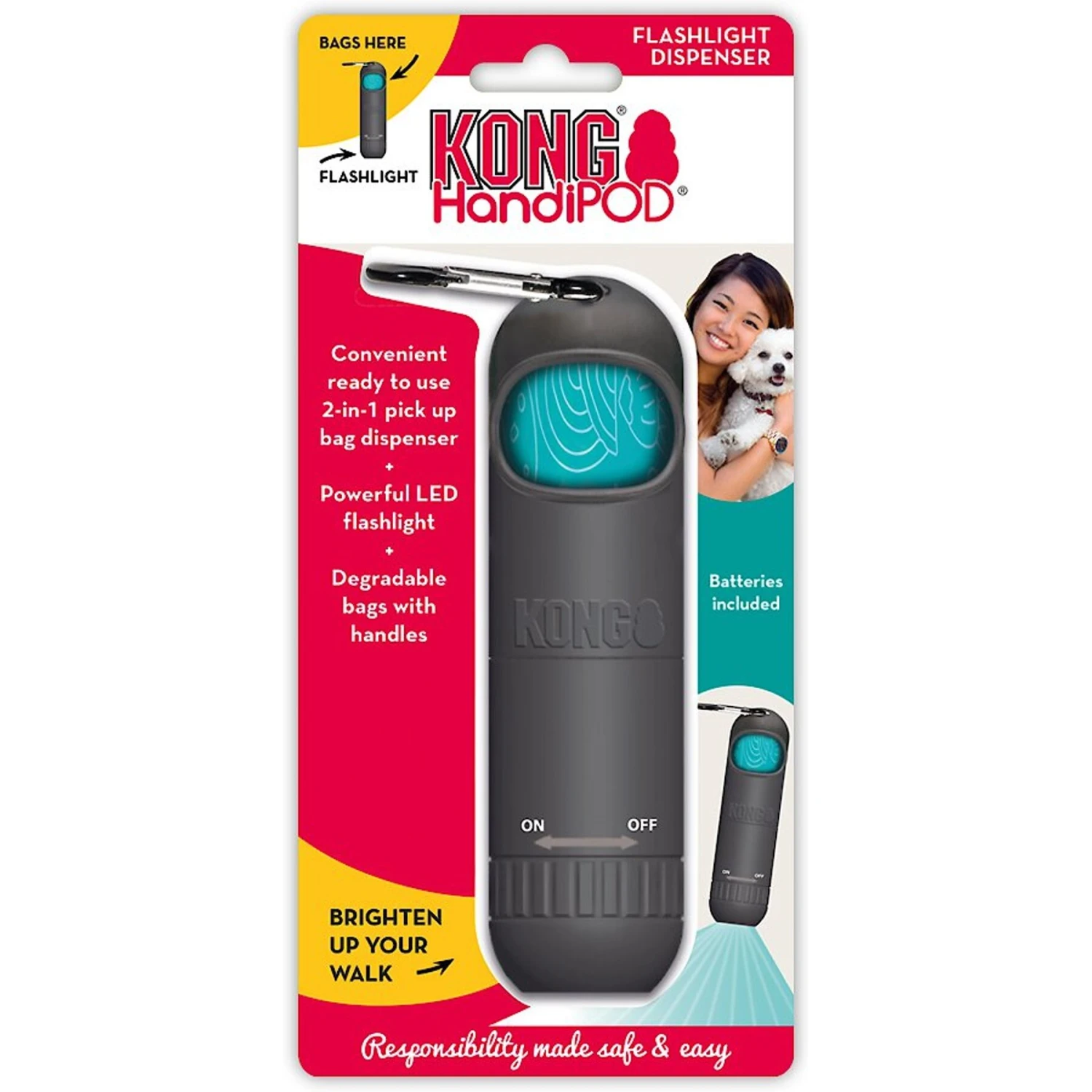 KONG HandiPOD Flashlight & Dog Poop Bag Dispenser 4 KONG HandiPOD Flashlight & Dog Poop Bag Dispenser - Image 2
