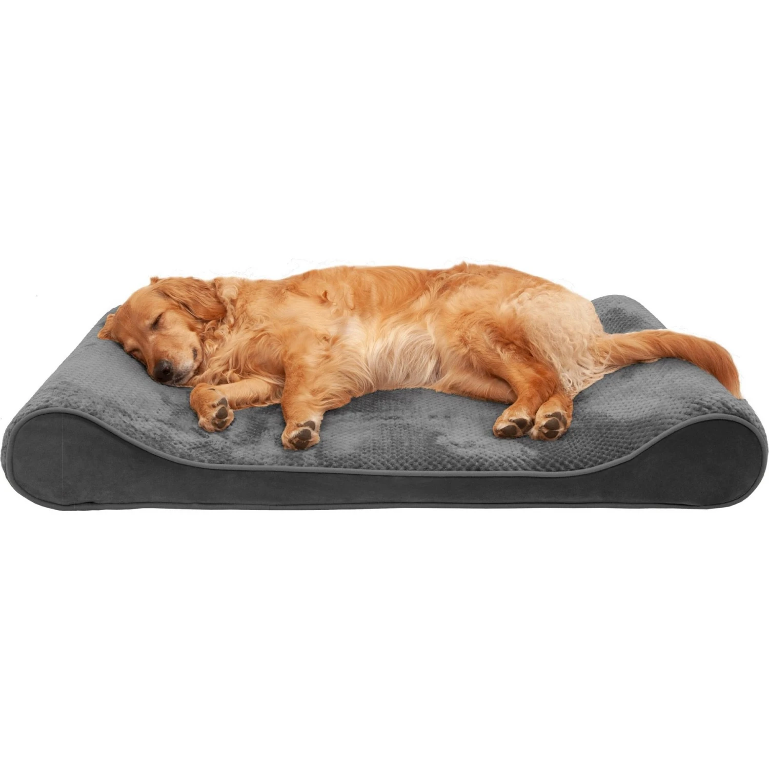 FurHaven Minky Plush Luxe Lounger Cooling Gel Dog Bed With Removable Cover 6 FurHaven Minky Plush Luxe Lounger Cooling Gel Dog Bed With Removable Cover - Image 4