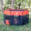 Armarkat Model PP002R Portable Soft-sided Dog & Cat Playpen, Black & Red -Dog Supplies Shop 200779 MAIN. AC SS1800 V1627690067