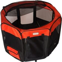 Armarkat Model PP002R Portable Soft-sided Dog & Cat Playpen, Black & Red -Dog Supplies Shop 200779 PT5. AC SS1800 V1627689389