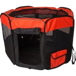 Armarkat Model PP002R Portable Soft-sided Dog & Cat Playpen, Black & Red -Dog Supplies Shop 200779 PT6. AC SS1800 V1627690377