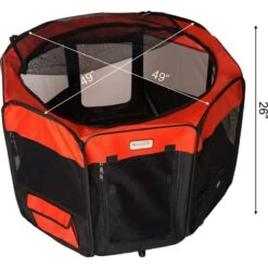 Armarkat Model PP002R Portable Soft-sided Dog & Cat Playpen, Black & Red -Dog Supplies Shop 200779 PT7. AC SS1800 V1627689711
