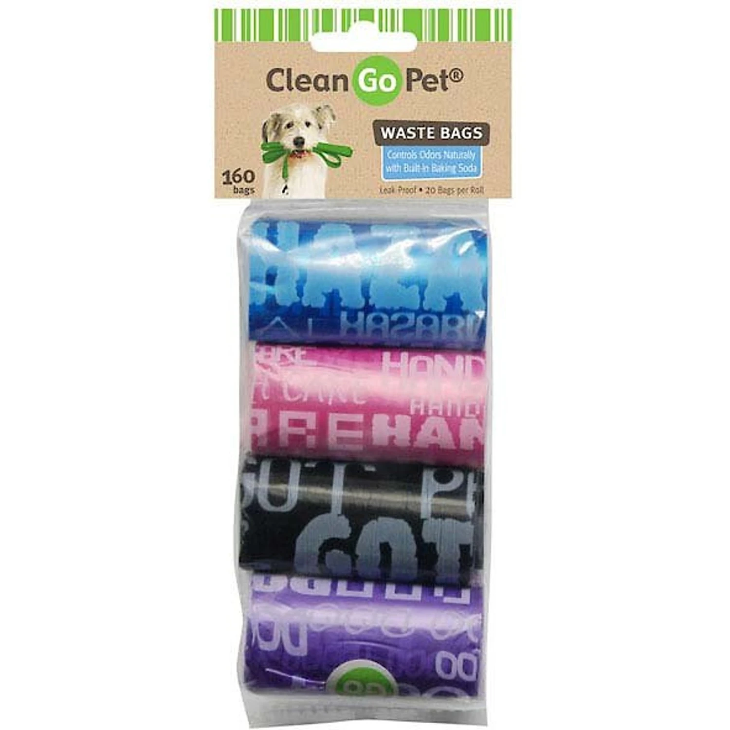 Clean Go Pet Graffiti Dog Waste Bags, 160 Count 3 Clean Go Pet Graffiti Dog Waste Bags, 160 Count