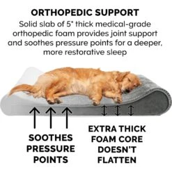 FurHaven Minky Plush Luxe Lounger Orthopedic Cat & Dog Bed With Removable Cover -Dog Supplies Shop 206687 PT6. AC SS1800 V1625264282