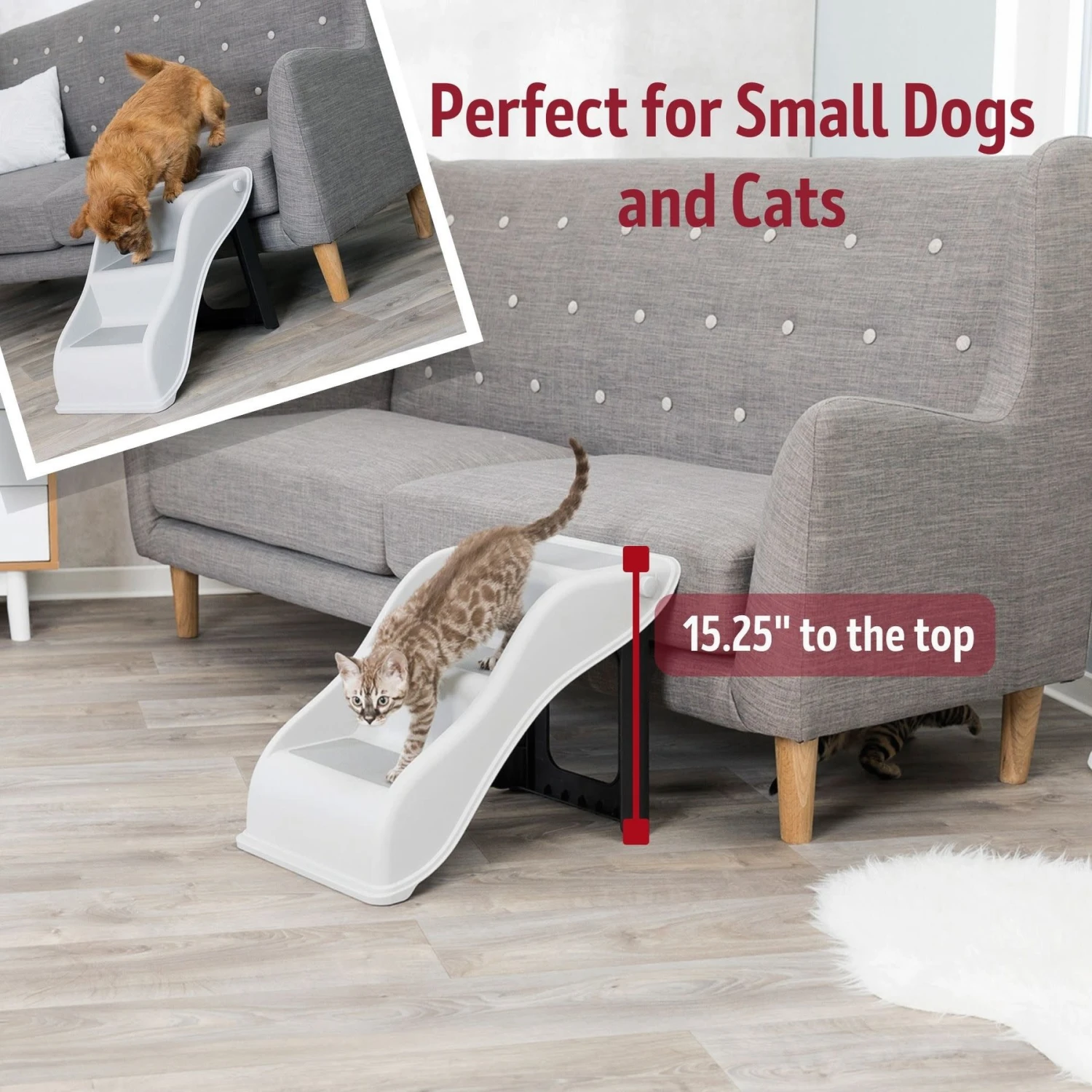 TRIXIE Lightweight Foldable Cat & Dog Stairs 4 TRIXIE Lightweight Foldable Cat & Dog Stairs - Image 2