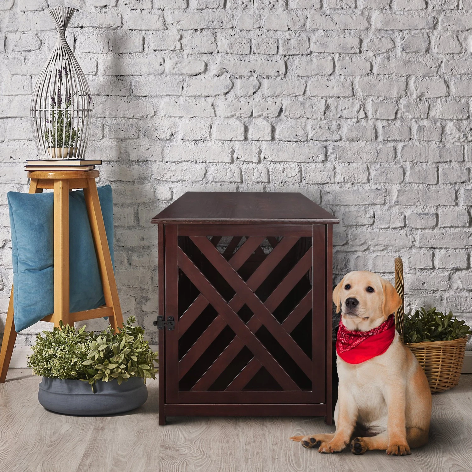 Casual Home Modern Lattice Single Door Furniture Style Dog Crate & End Table 3 Casual Home Modern Lattice Single Door Furniture Style Dog Crate & End Table