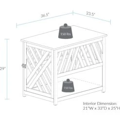 Casual Home Modern Lattice Single Door Furniture Style Dog Crate & End Table 12 Casual Home Modern Lattice Single Door Furniture Style Dog Crate & End Table -Dog Supplies Shop 209980 pt4. AC SS1800 V1573855096