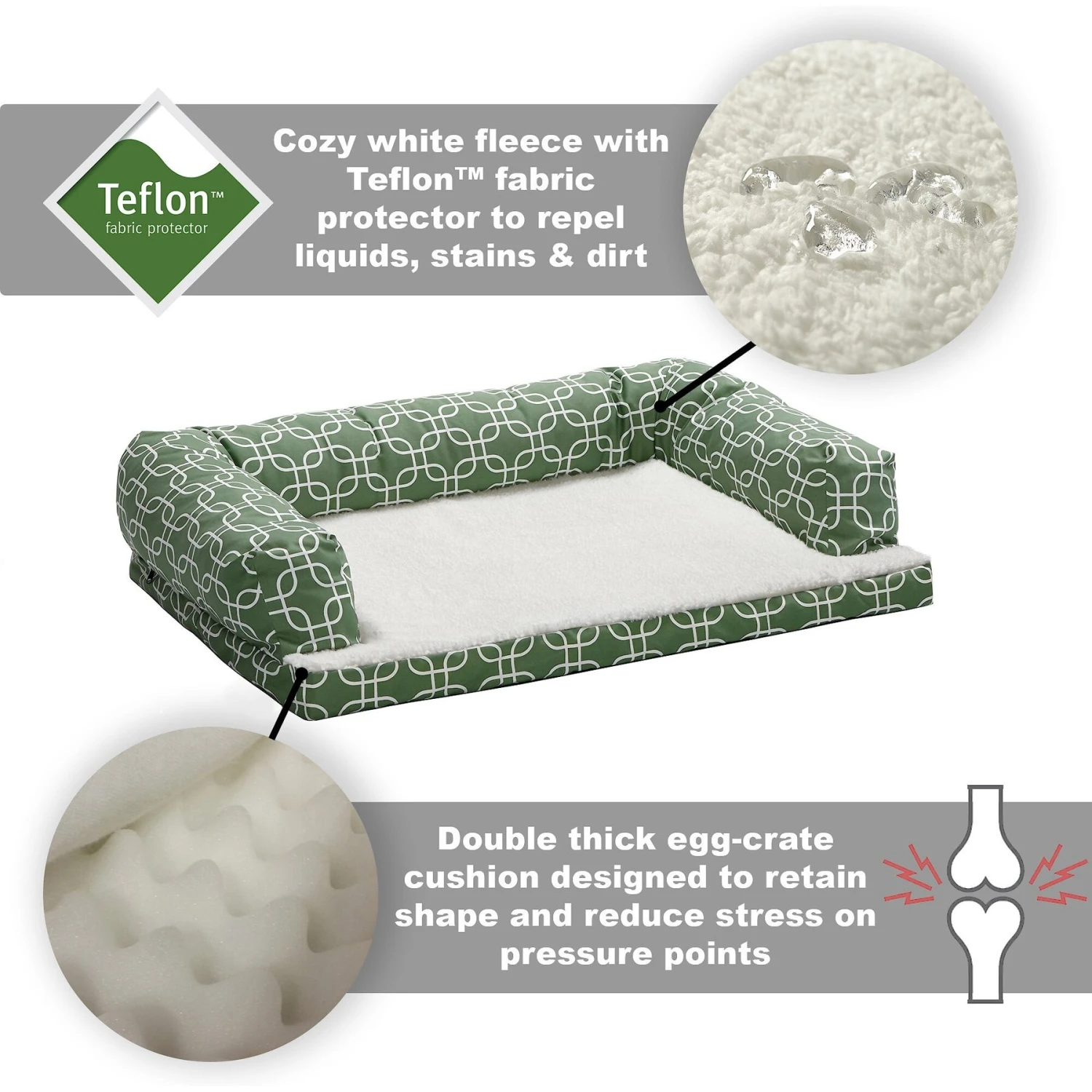 MidWest Orthopedic Bolster Dog Bed With Removable Cover 5 MidWest Orthopedic Bolster Dog Bed With Removable Cover - Image 3