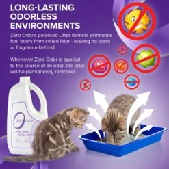 Zero Odor Litter Spray & Pet Odor Eliminator, 64-oz Bottle -Dog Supplies Shop 214708 PT7. AC SS1800 V1661829884