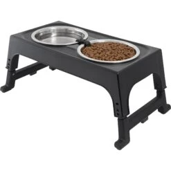Frisco Stainless Steel Bowls With Adjustable Elevated Holder -Dog Supplies Shop 216015 PT2. AC SS1800 V1591020383