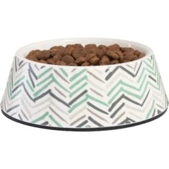 Frisco Chevron Brushed Melamine Bowl -Dog Supplies Shop 216059 PT2. AC SS1800 V1591020984